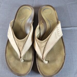 Abeo Women's Balboa Leather Thong Sandals Comfort Walking Casual Size 8